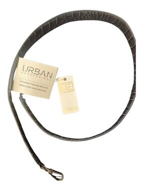 Urban Expressions Croc-Embossed Shoulder Strap - Dark Brown